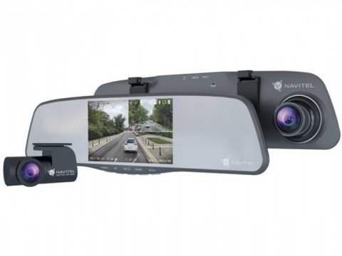Automobilinis vaizdo registratorius 5" su veidrodėliu, galinio vaizdo kamera ir naktiniu režimu Navitel MR255 